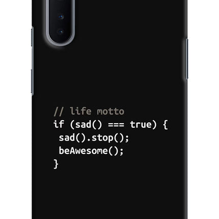 Life Motto Code Oneplus Nord Hard Case Back Cover by Casekaro