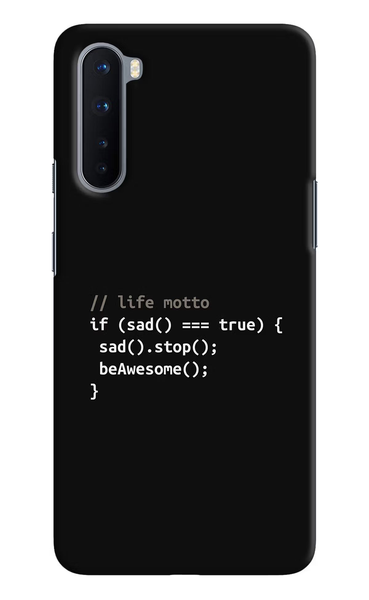 Life Motto Code Oneplus Nord Hard Case Back Cover by Casekaro