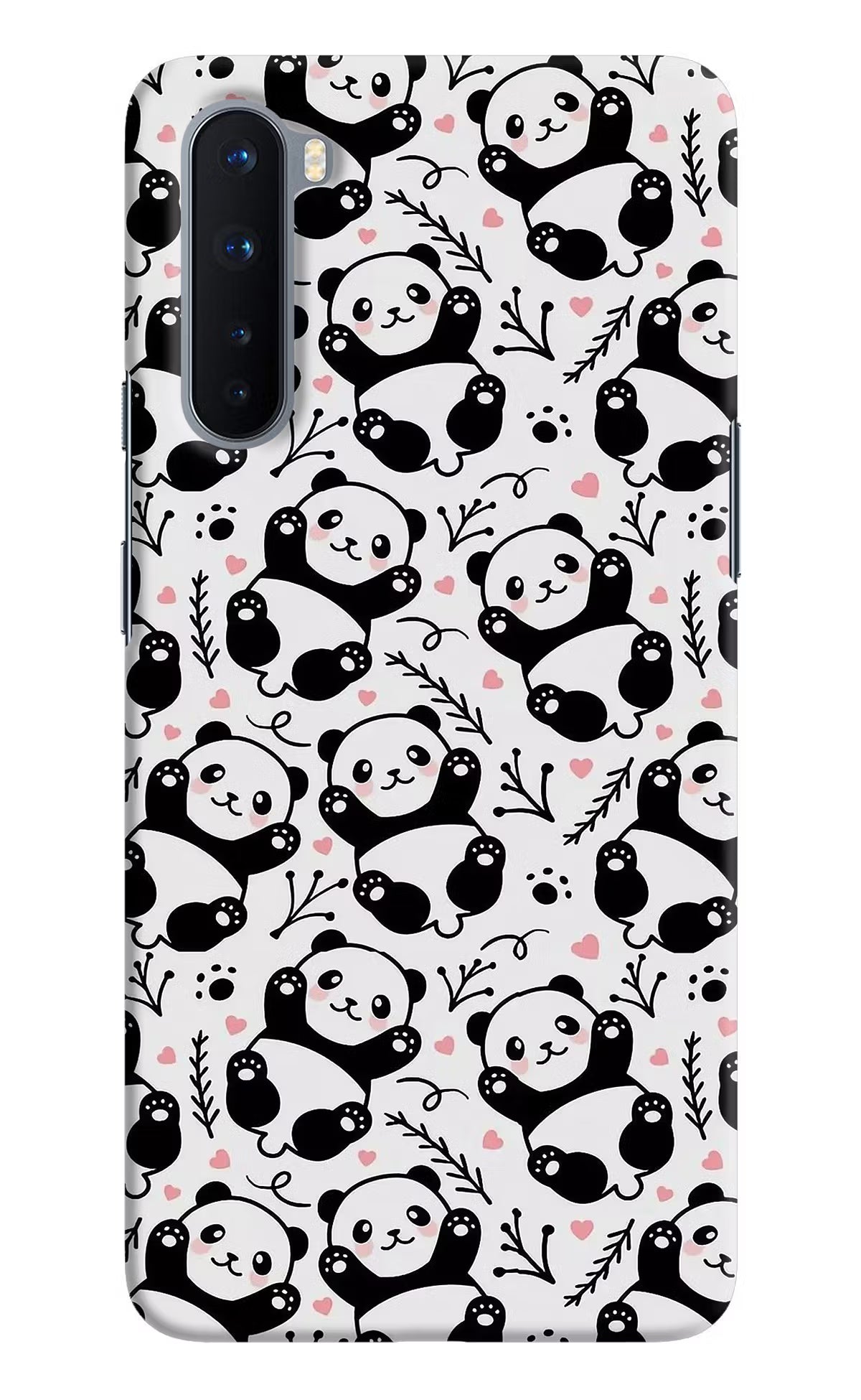Cute Panda Oneplus Nord Hard Case Back Cover by Casekaro