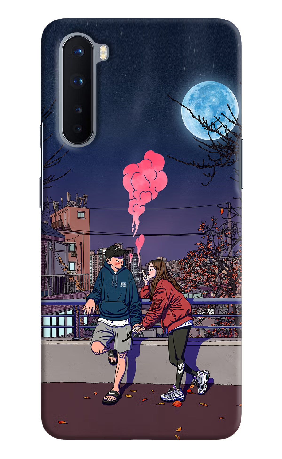 Chilling Couple Oneplus Nord Hard Case Back Cover by Casekaro