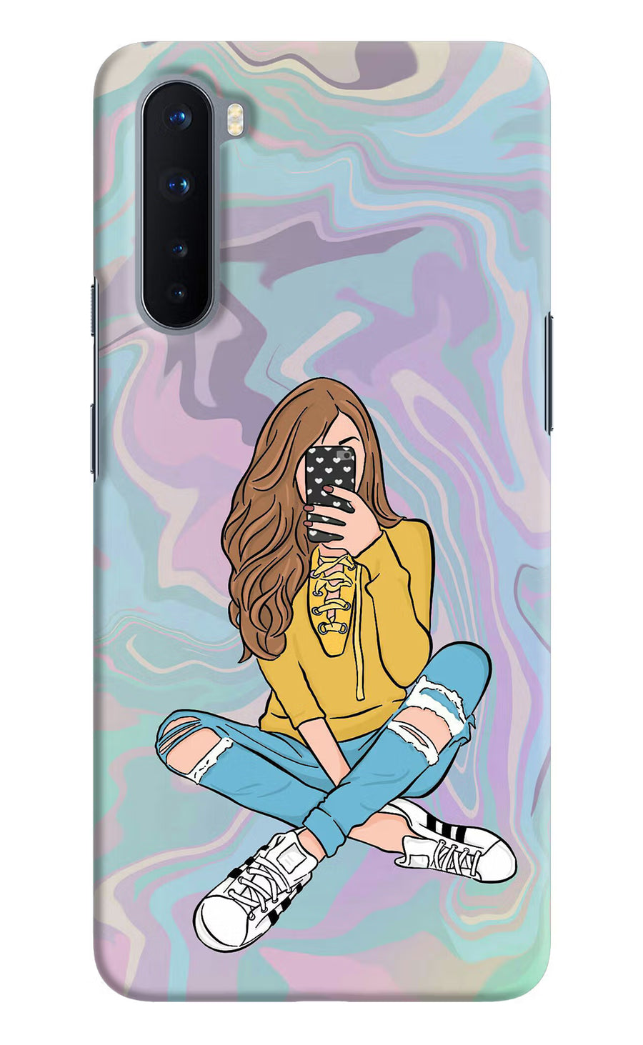 Selfie Girl Oneplus Nord Back Cover, Hard case