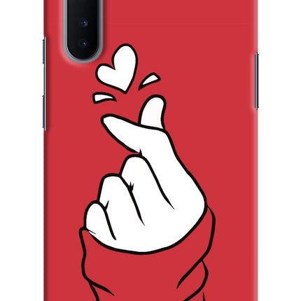 Korean Love Sign Oneplus Nord Hard Case Back Cover by Casekaro