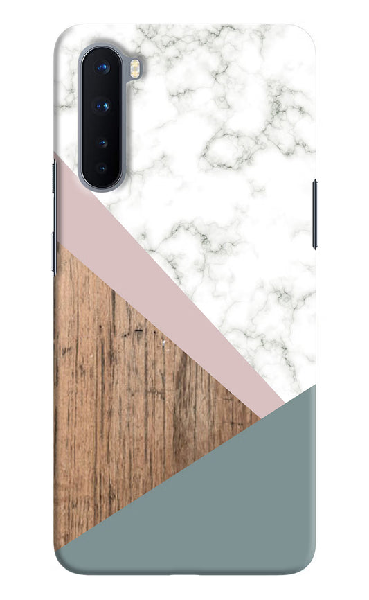 Marble wood Abstract Oneplus Nord Hard Case Back Cover by Casekaro
