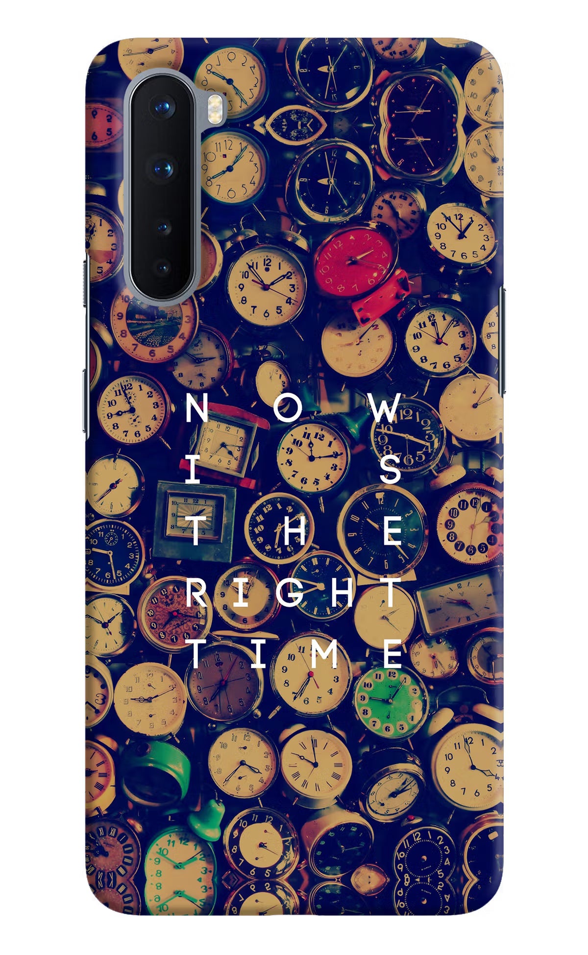 Now is the Right Time Quote Oneplus Nord Hard Case Back Cover by Casekaro