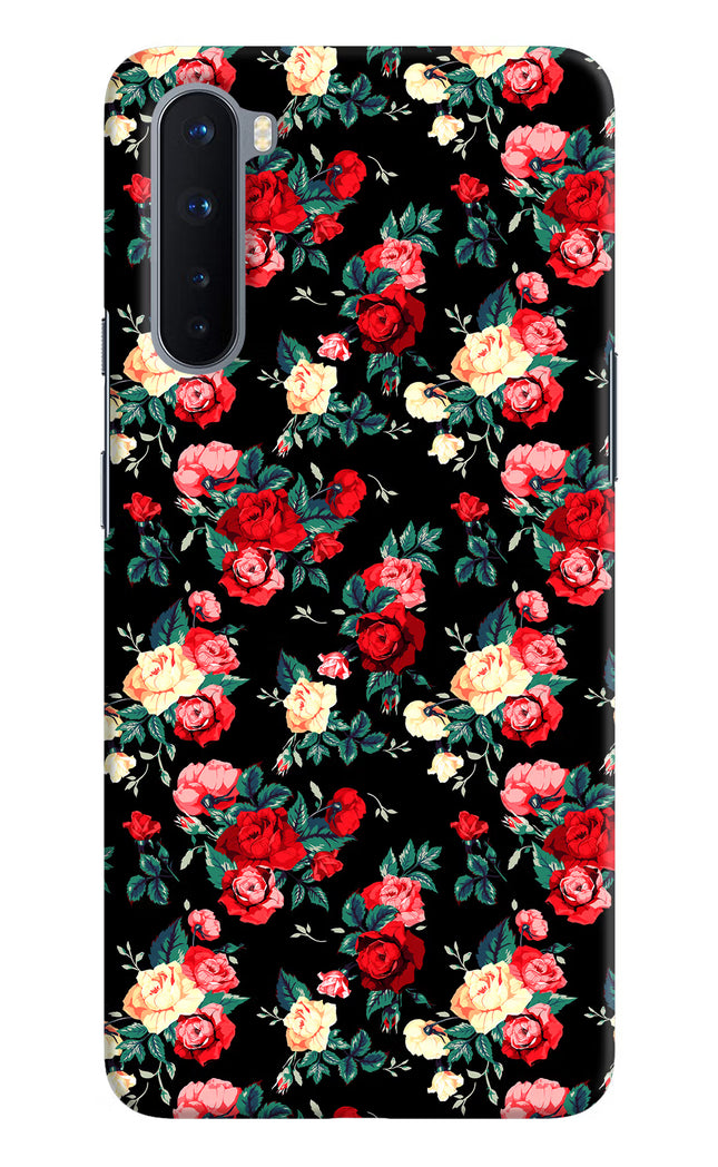 Rose Pattern Oneplus Nord Hard Case Back Cover by Casekaro