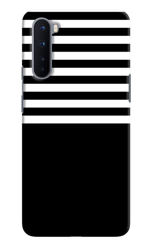 Black and White Print Oneplus Nord Hard Case Back Cover by Casekaro