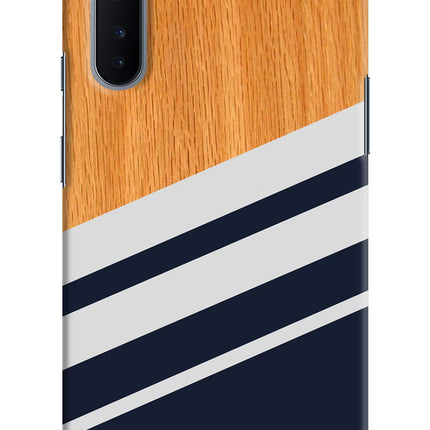 Blue and white wooden Oneplus Nord Hard Case Back Cover by Casekaro