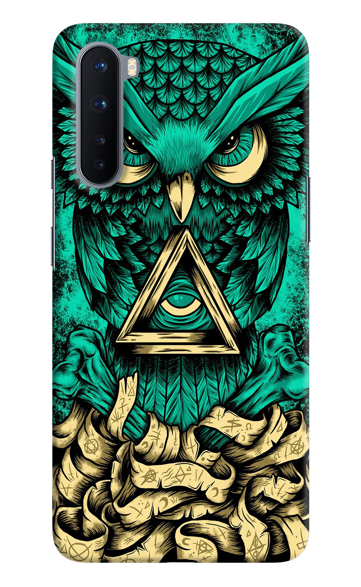 Green Owl Oneplus Nord Hard Case Back Cover by Casekaro