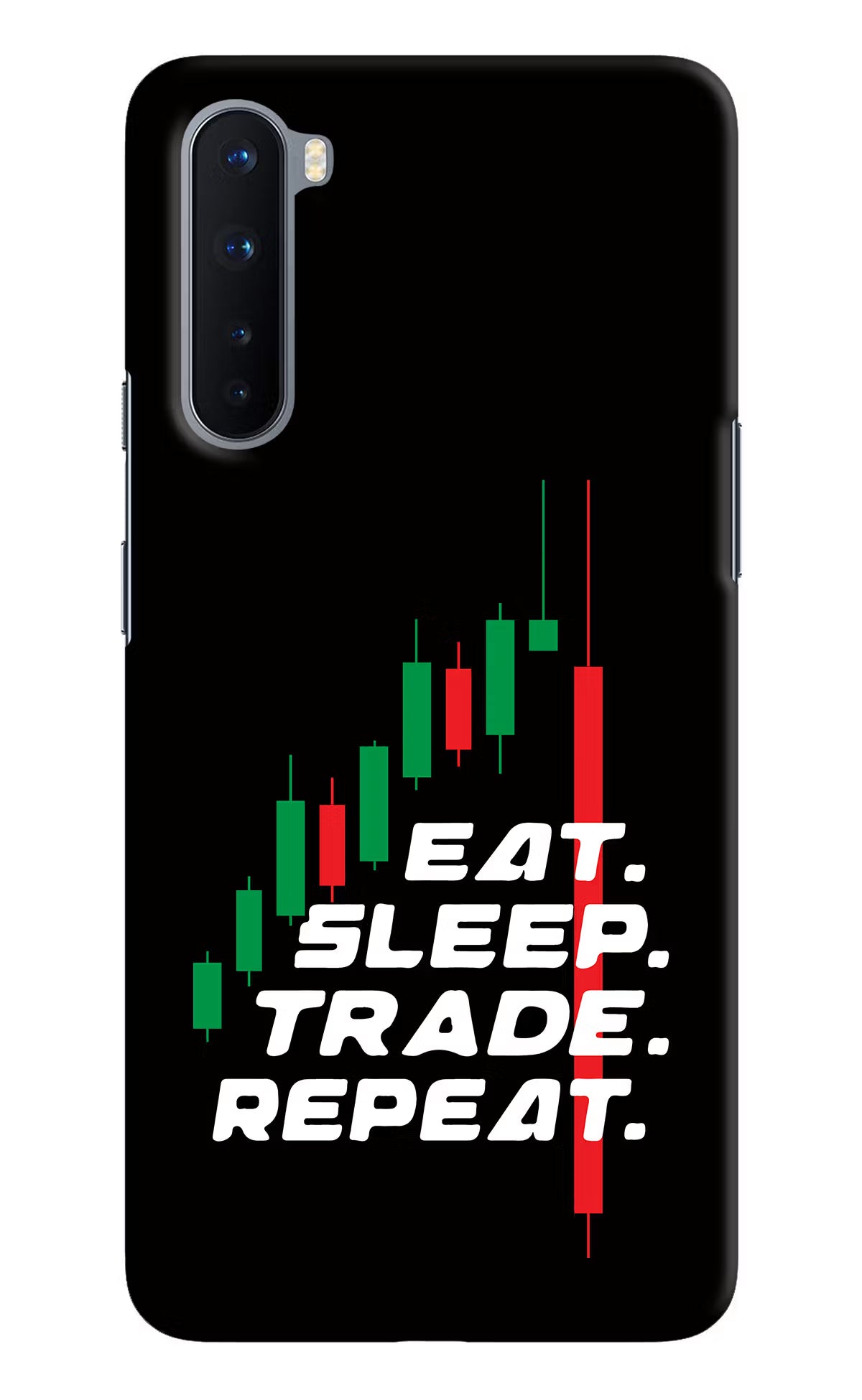Eat Sleep Trade Repeat Oneplus Nord Hard Case Back Cover by Casekaro