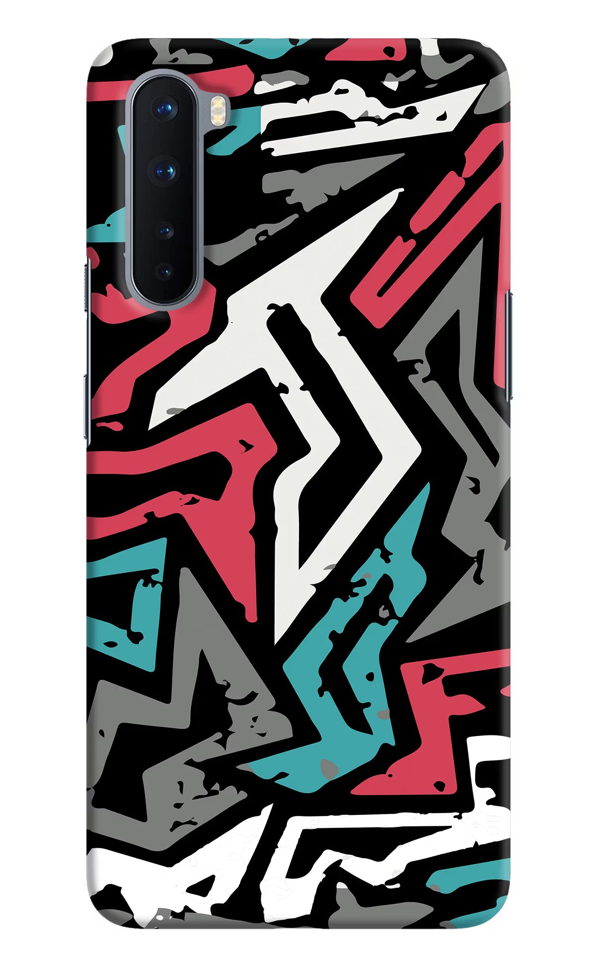 Geometric Graffiti Oneplus Nord Hard Case Back Cover by Casekaro