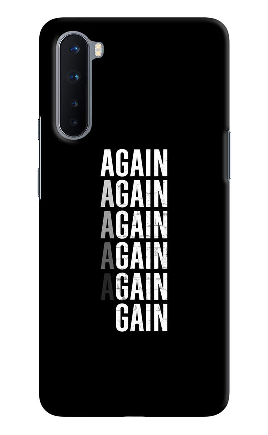 Again Again Gain Oneplus Nord Hard Case Back Cover by Casekaro