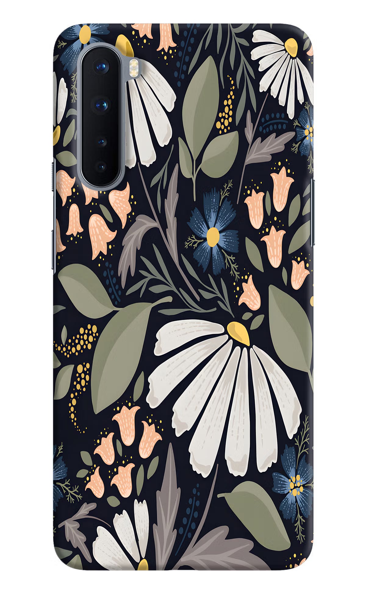 Flowers Art Oneplus Nord Hard Case Back Cover by Casekaro