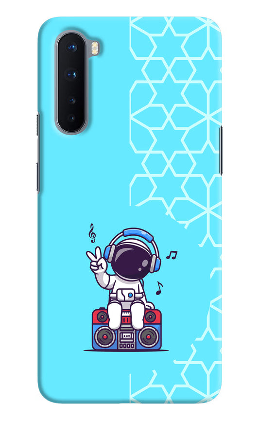 Cute Astronaut Chilling Oneplus Nord Hard Case Back Cover by Casekaro