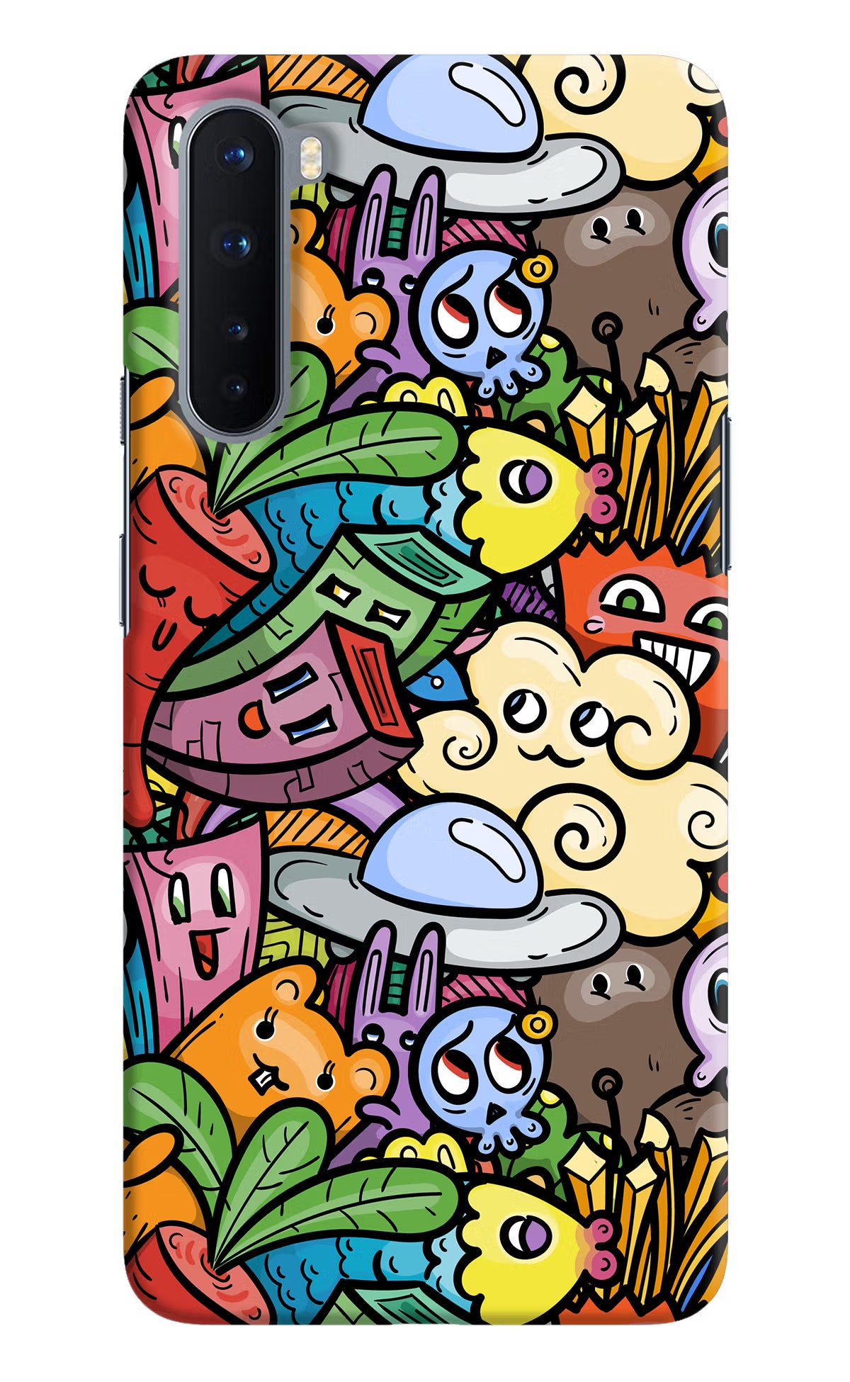 Veggie Doodle Oneplus Nord Hard Case Back Cover by Casekaro
