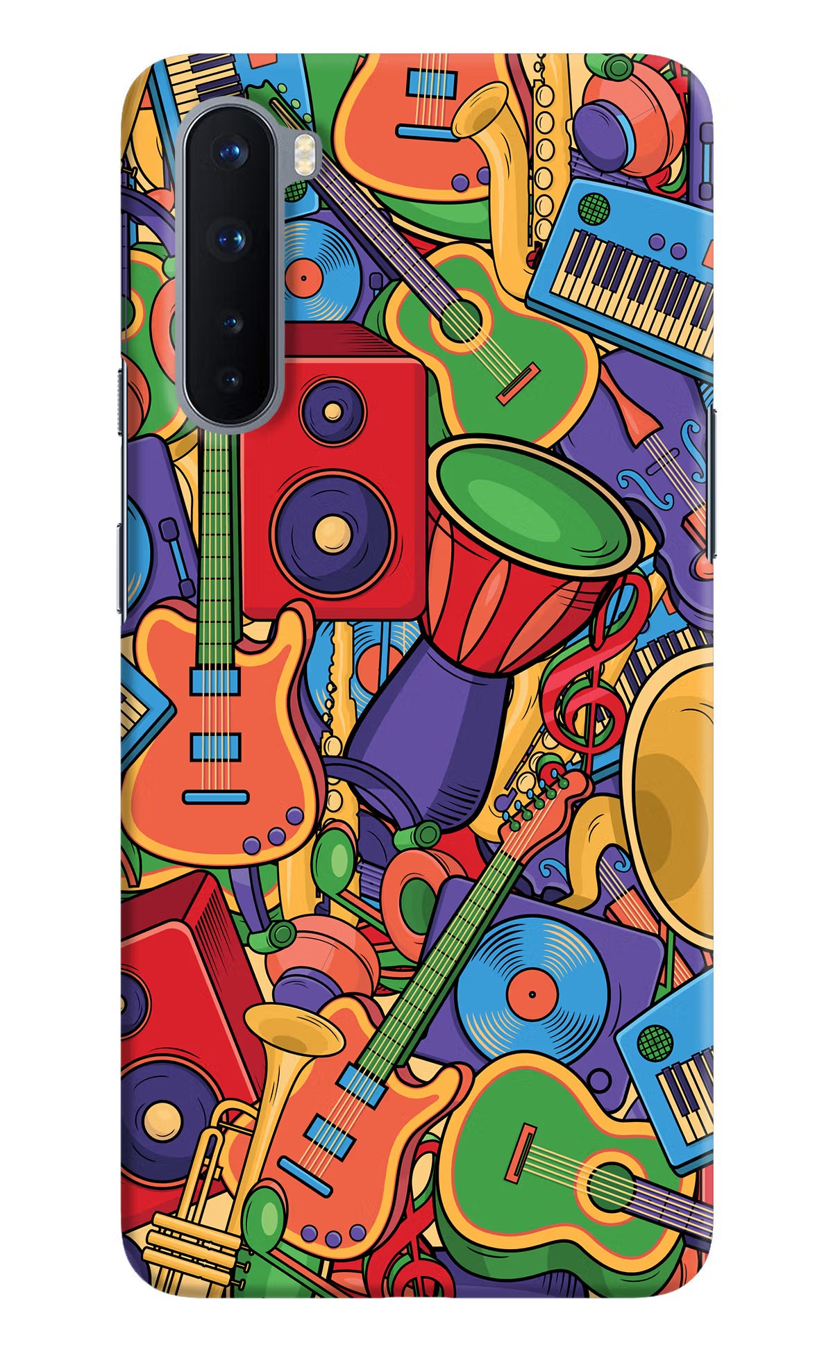 Music Instrument Doodle Oneplus Nord Hard Case Back Cover by Casekaro