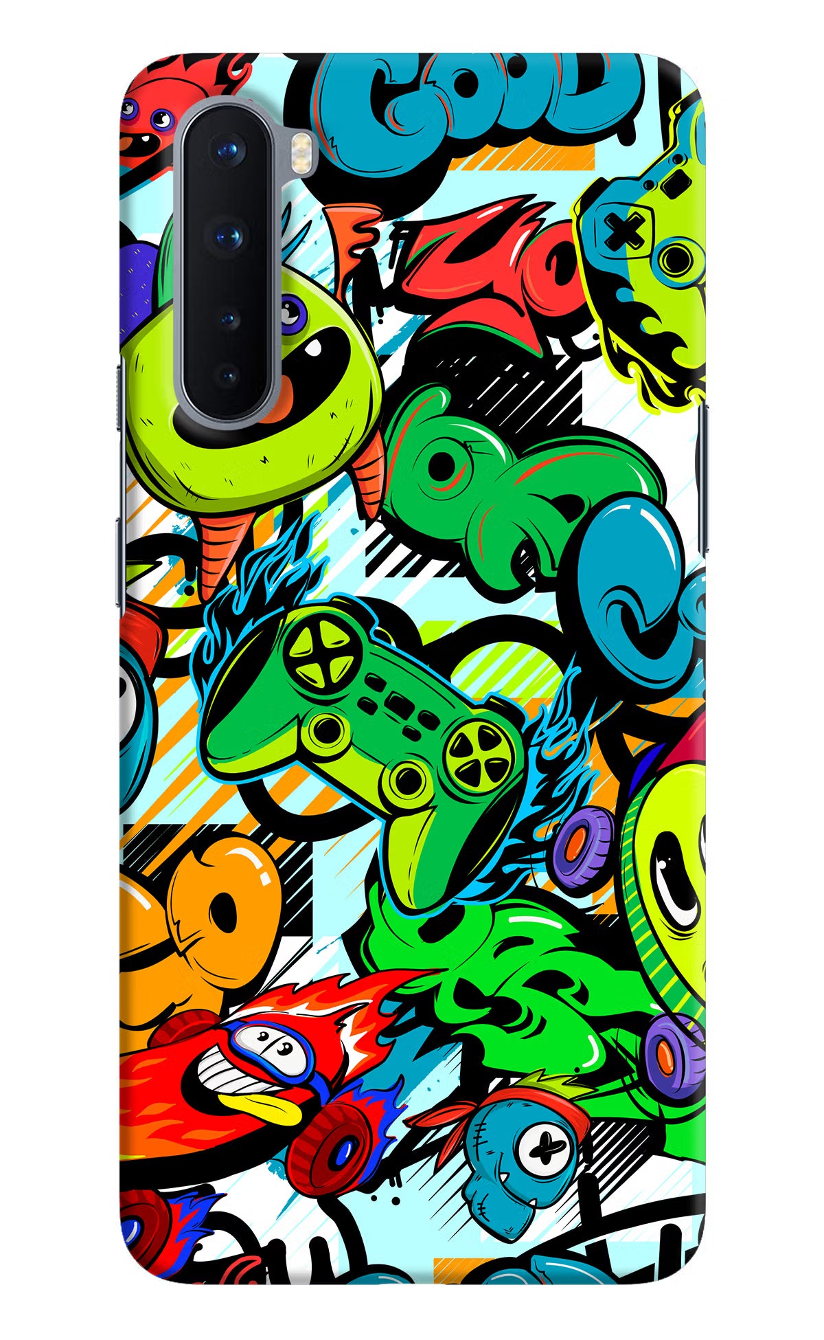 Game Doodle Oneplus Nord Hard Case Back Cover by Casekaro