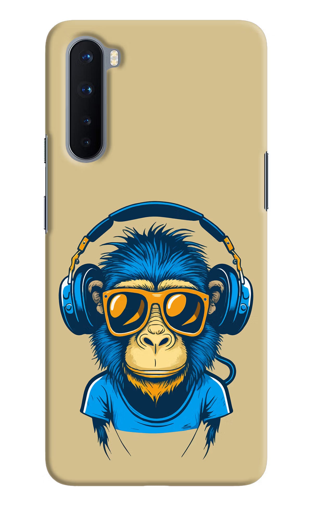 Monkey Headphone Oneplus Nord Hard Case Back Cover by Casekaro