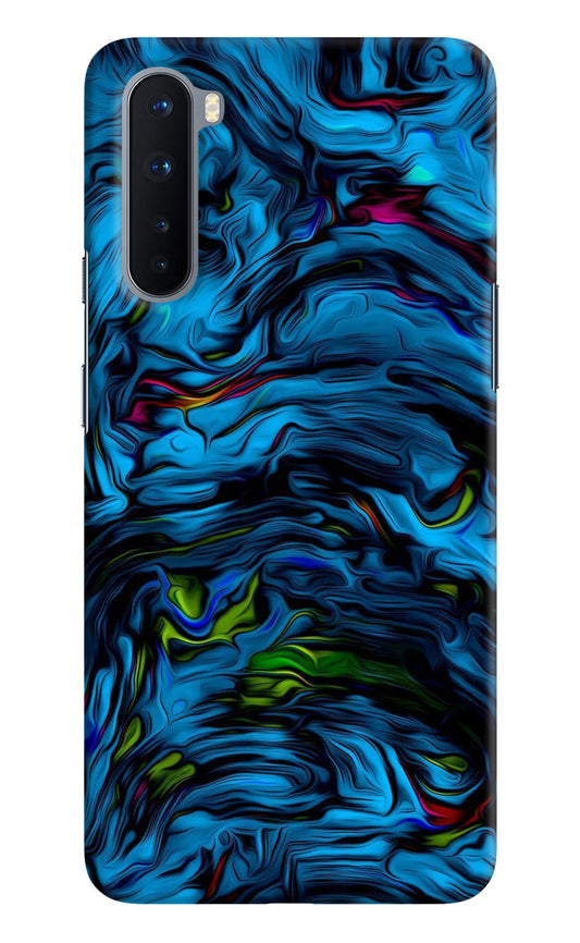 Dark Blue Abstract Oneplus Nord Hard Case Back Cover by Casekaro