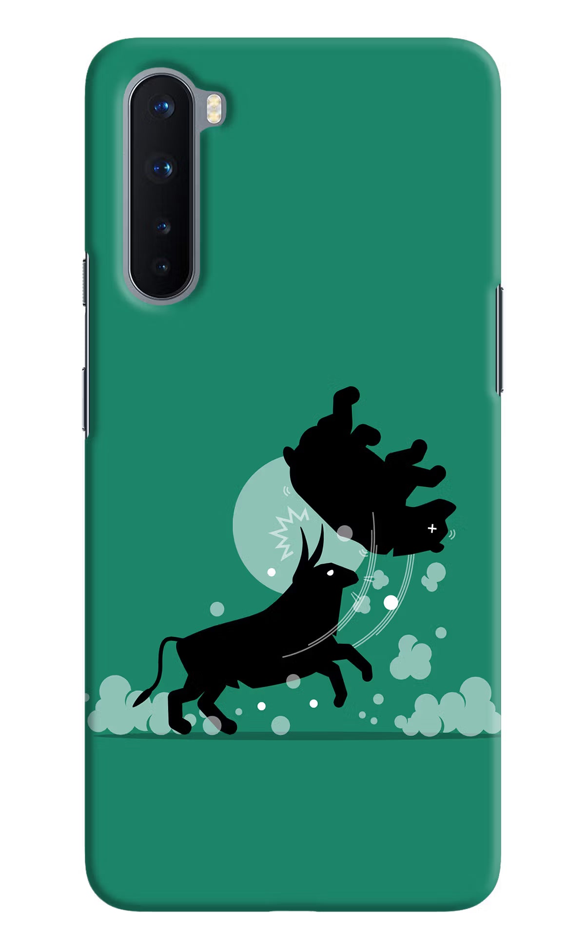 Bull Conqueror Oneplus Nord Hard Case Back Cover by Casekaro