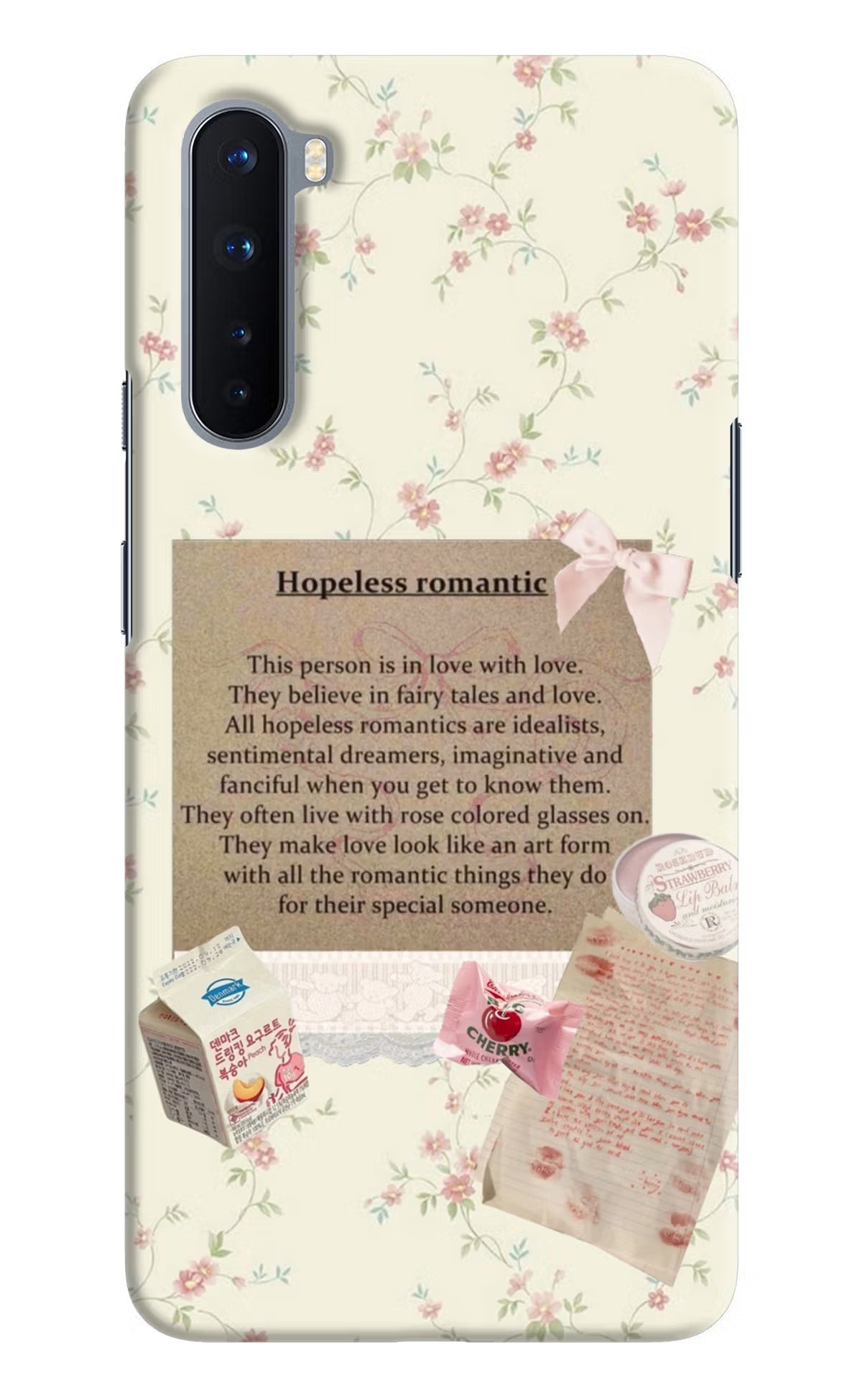 Hopeless Romantic Oneplus Nord Hard Case Back Cover by Casekaro