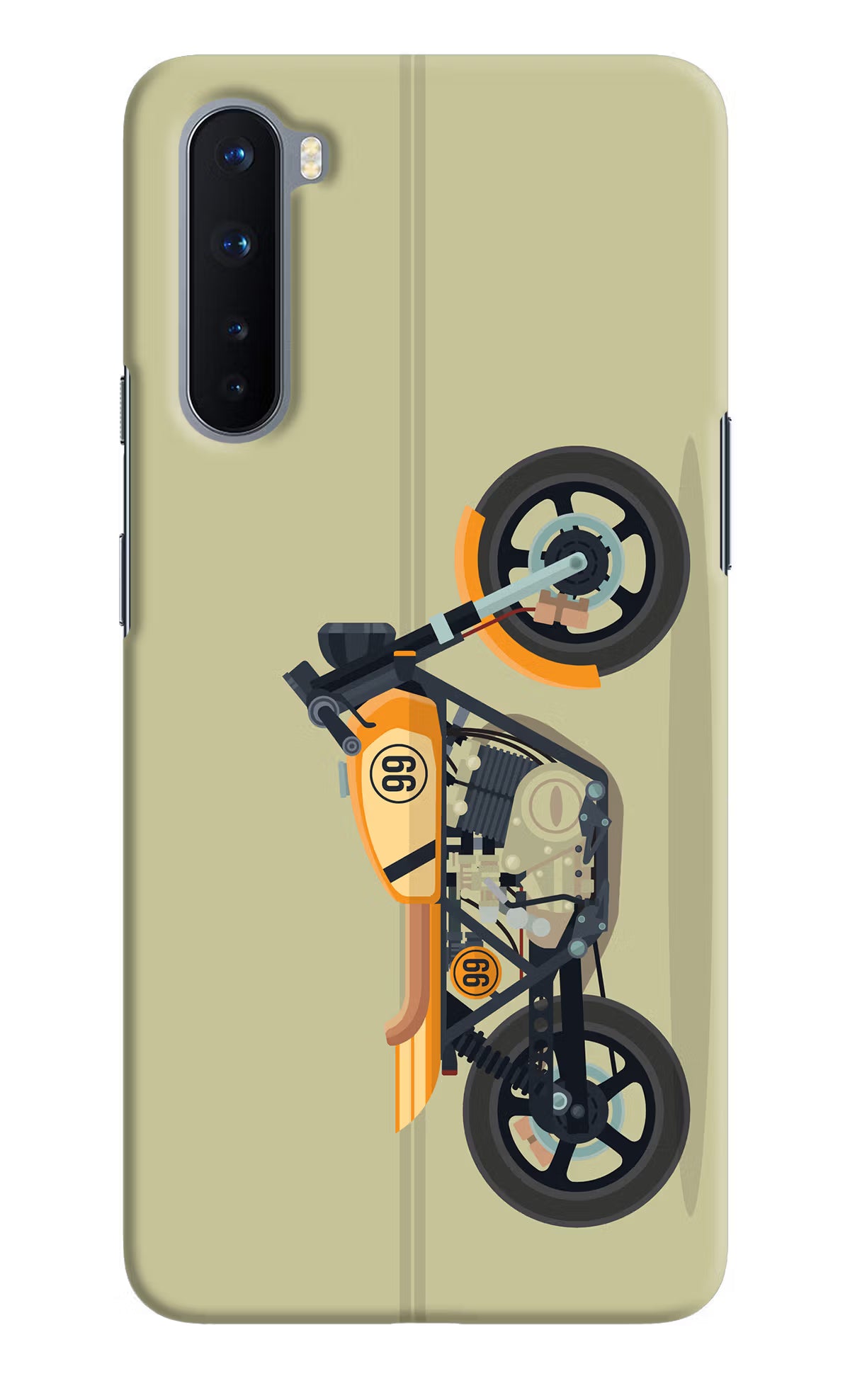 Vertical Speedster Oneplus Nord Hard Case Back Cover by Casekaro