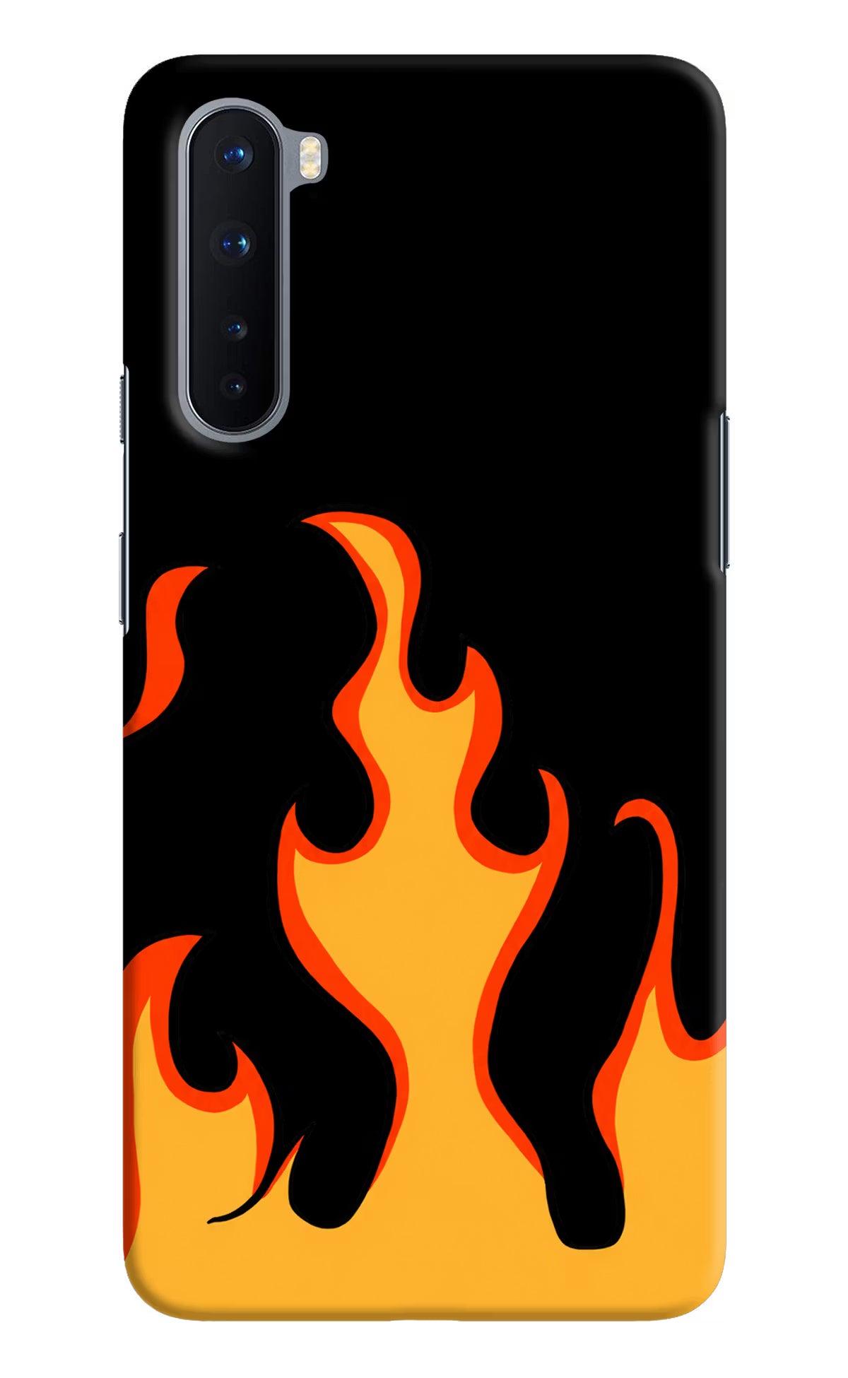 Fired Up – Black Oneplus Nord Hard Case Back Cover by Casekaro