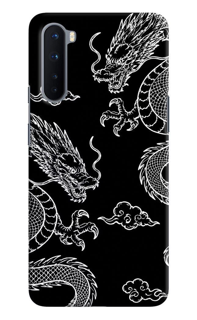 Twin Dragons Oneplus Nord Hard Case Back Cover by Casekaro