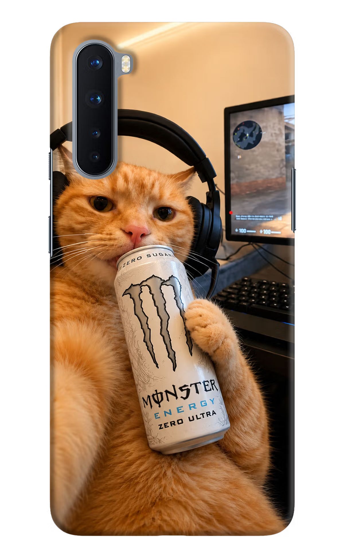 Gamer Cat Energy Oneplus Nord Back Cover