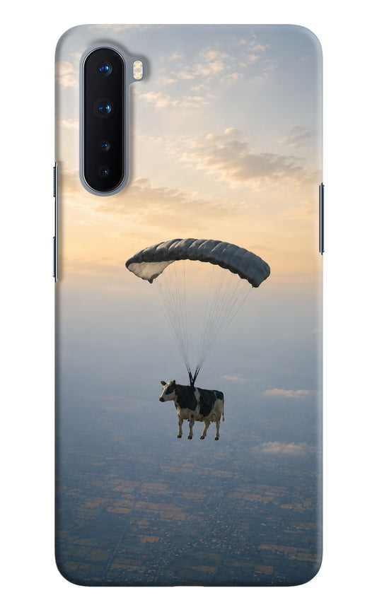 Skydiving Cow Oneplus Nord Hard Case Back Cover by Casekaro