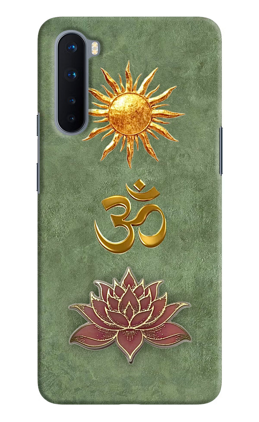 Om & Lotus Oneplus Nord Back Cover, Hard case