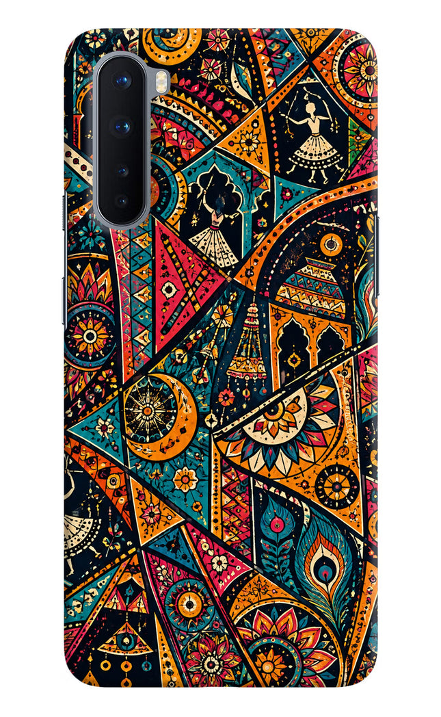 Folk Print Oneplus Nord Hard Case Back Cover by Casekaro