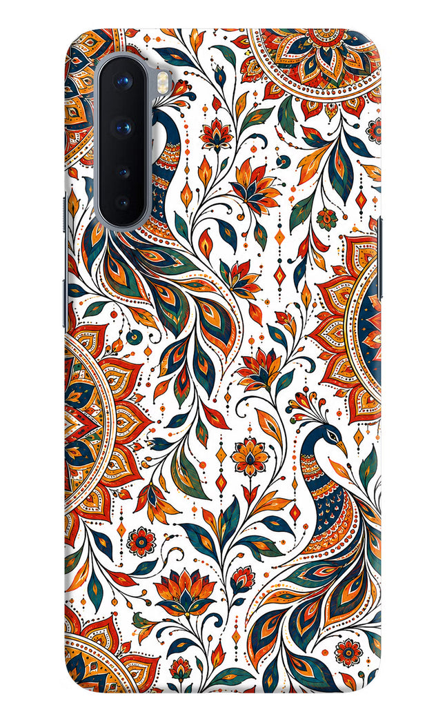 White Mayura Oneplus Nord Hard Case Back Cover by Casekaro