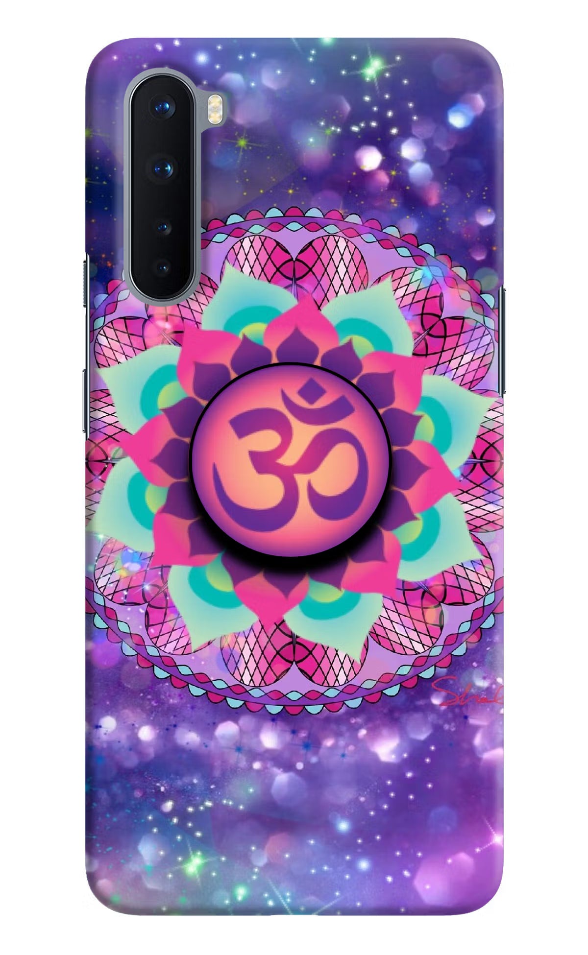Om Purple Oneplus Nord Pop Case by Casekaro