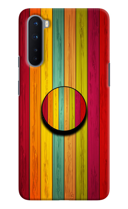 Multicolor Wooden Oneplus Nord Pop Case by Casekaro
