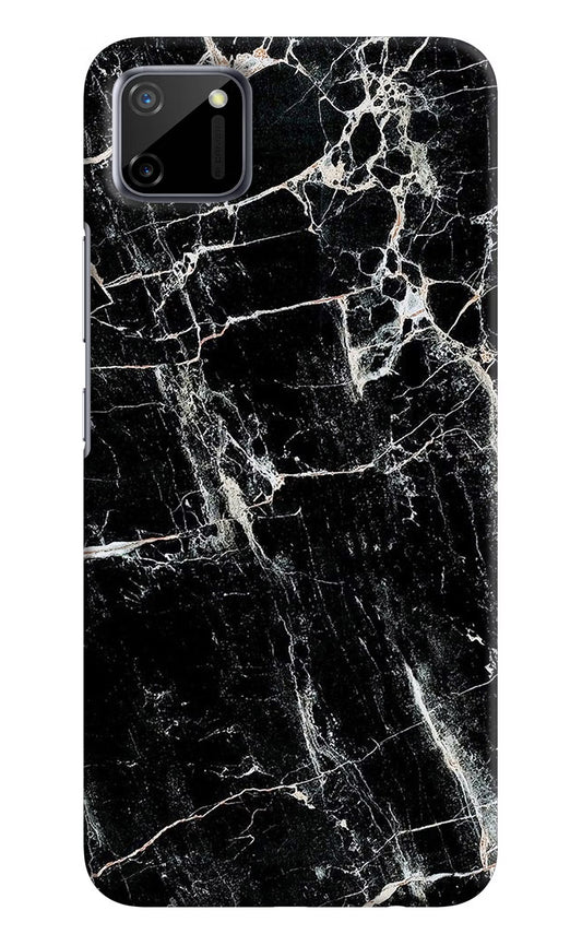 Black Marble Texture Realme C11 2020 Hard Case Back Cover by Casekaro