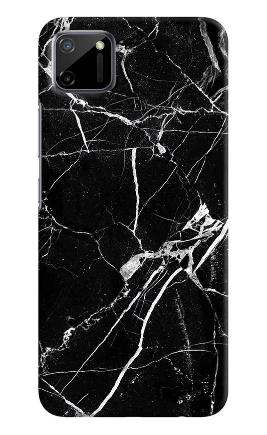 Black Marble Pattern Realme C11 2020 Hard Case Back Cover by Casekaro