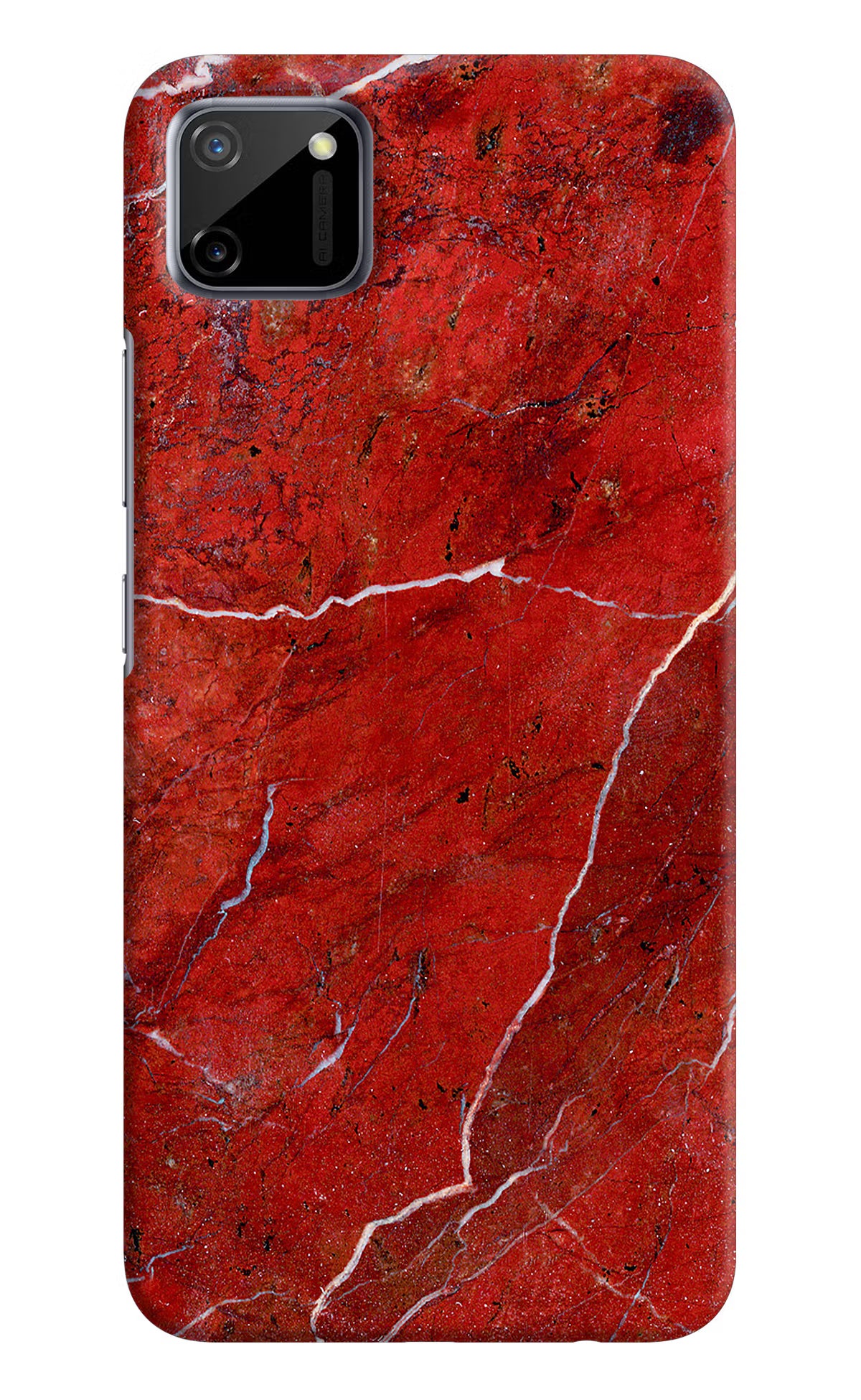 Red Marble Design Realme C11 2020 Hard Case Back Cover by Casekaro
