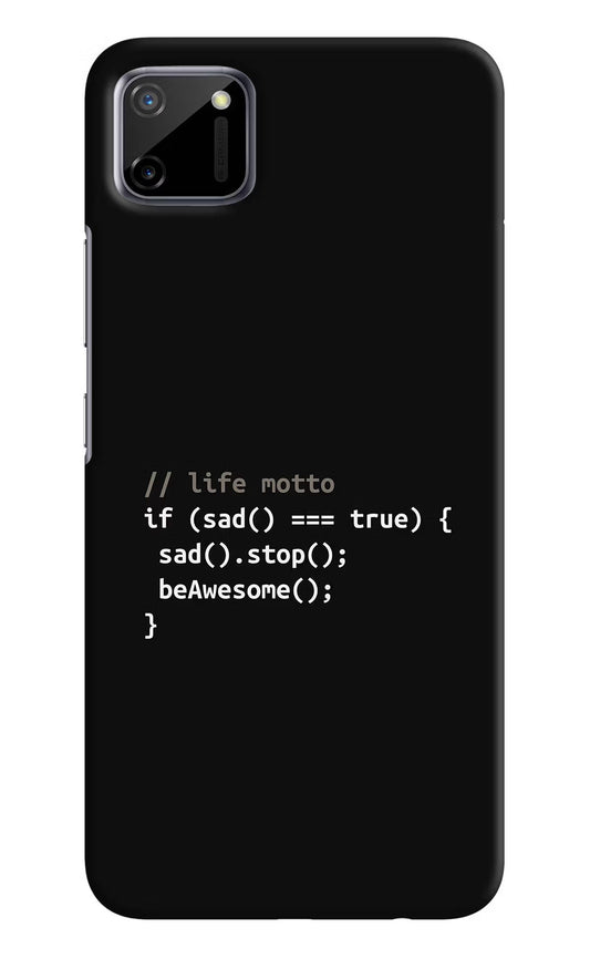 Life Motto Code Realme C11 2020 Hard Case Back Cover by Casekaro
