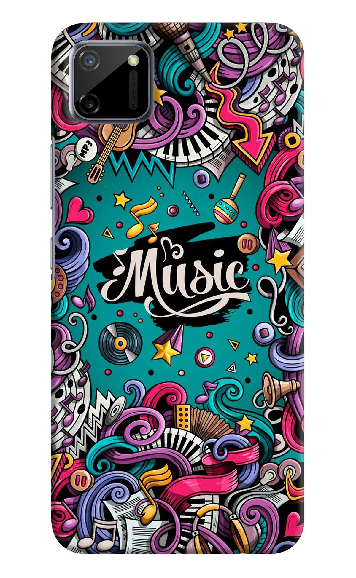 Music Graffiti Realme C11 2020 Hard Case Back Cover by Casekaro