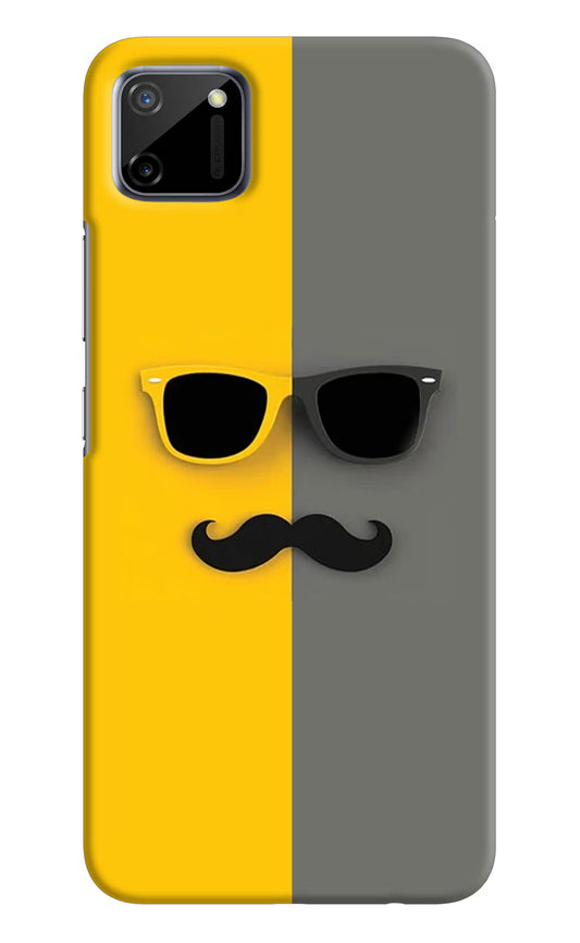 Sunglasses with Mustache Realme C11 2020 Hard Case Back Cover by Casekaro