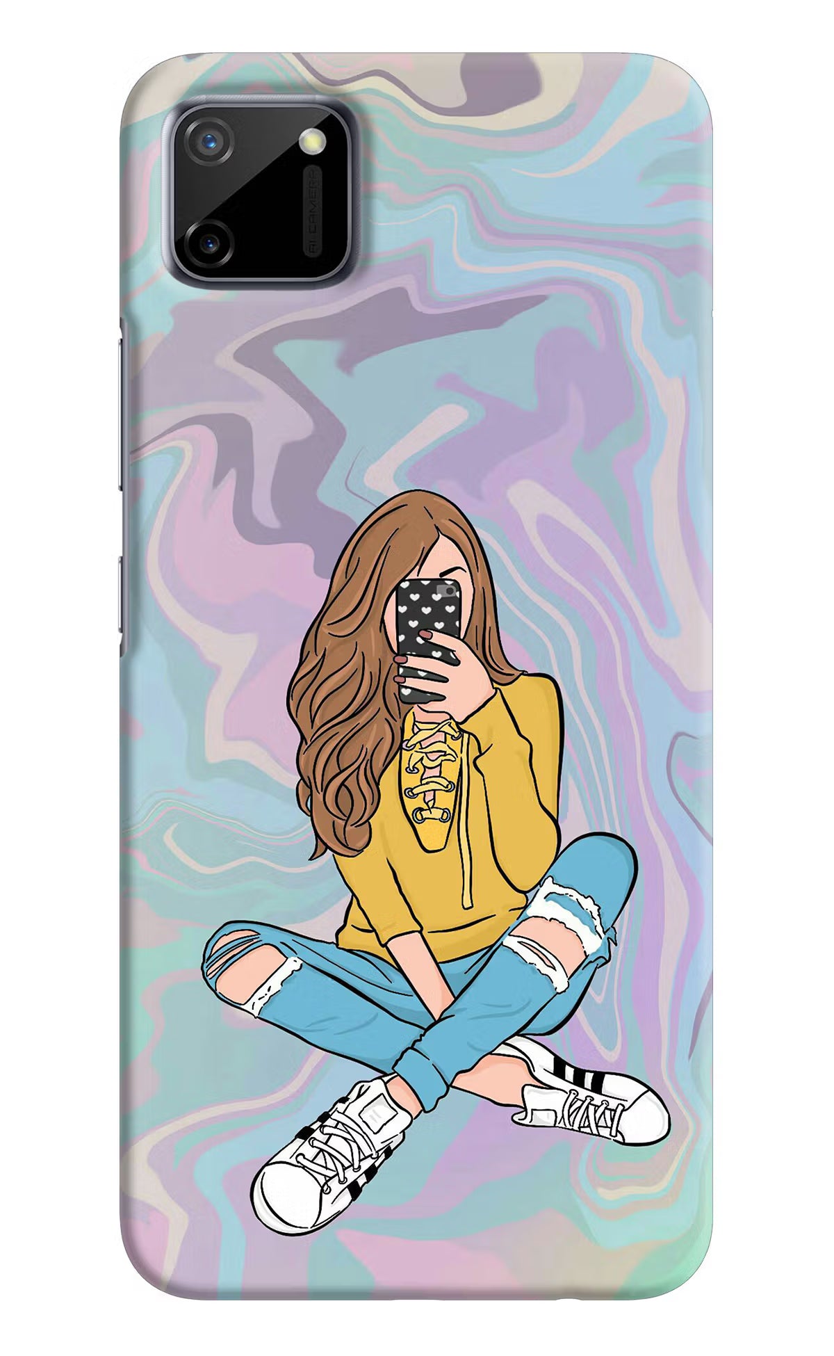 Selfie Girl Realme C11 2020 Hard Case Back Cover by Casekaro