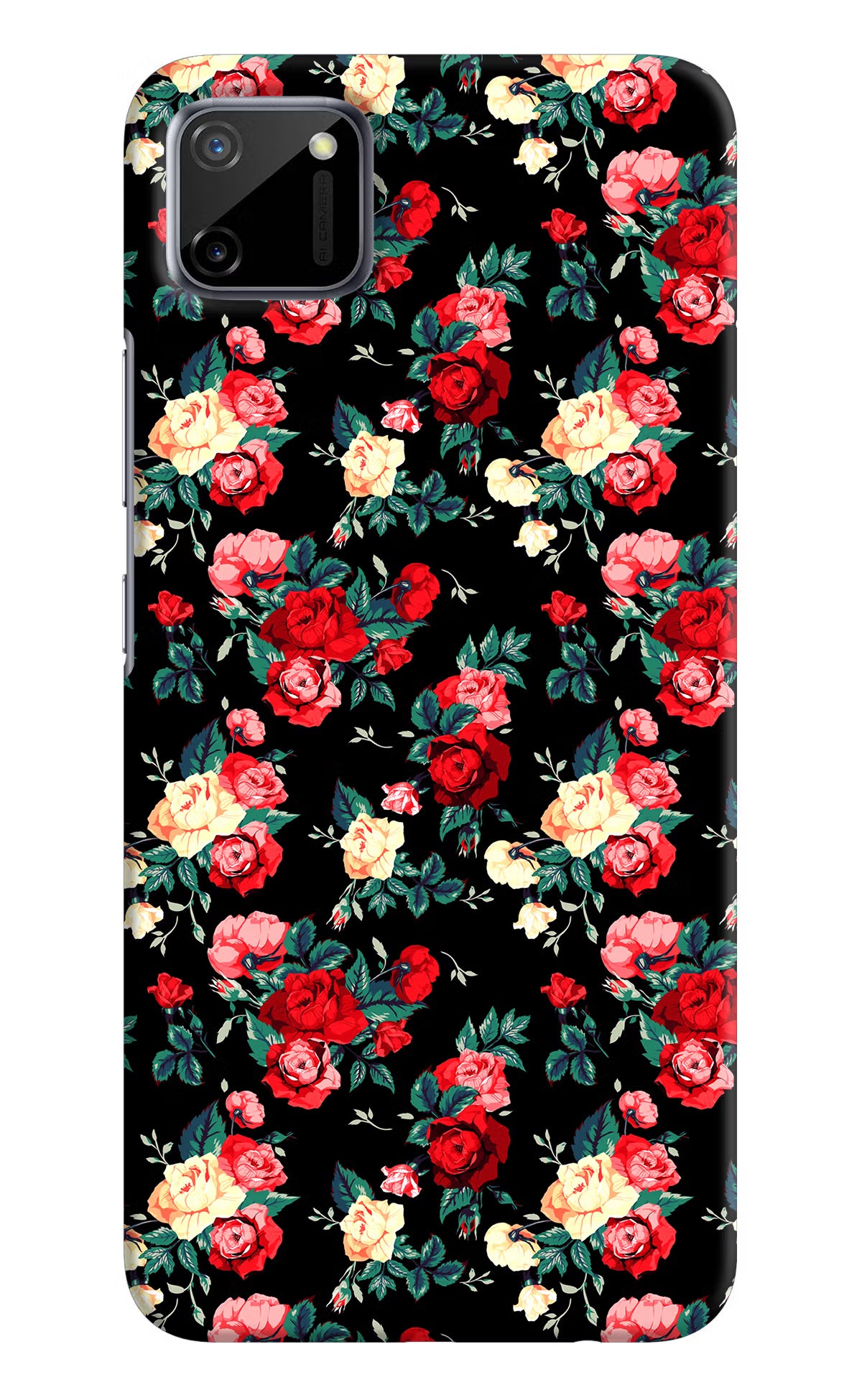 Rose Pattern Realme C11 2020 Hard Case Back Cover by Casekaro