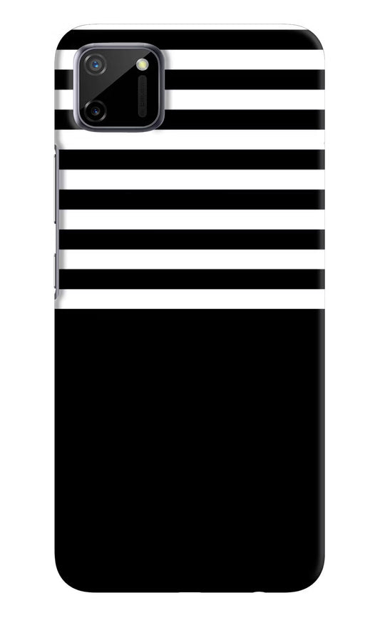 Black and White Print Realme C11 2020 Hard Case Back Cover by Casekaro