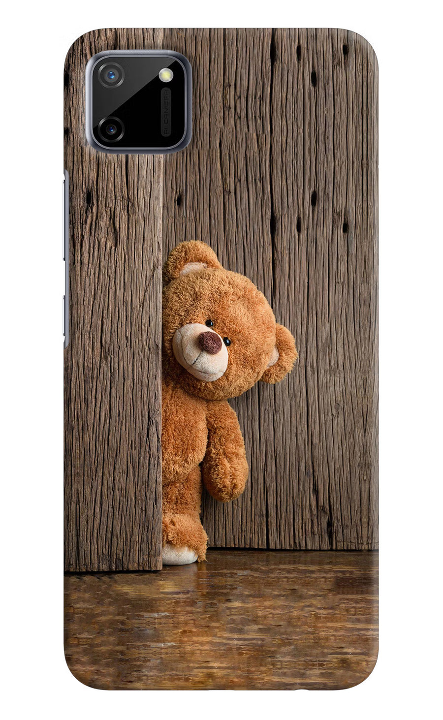 Teddy Wooden Realme C11 2020 Back Cover, Hard case