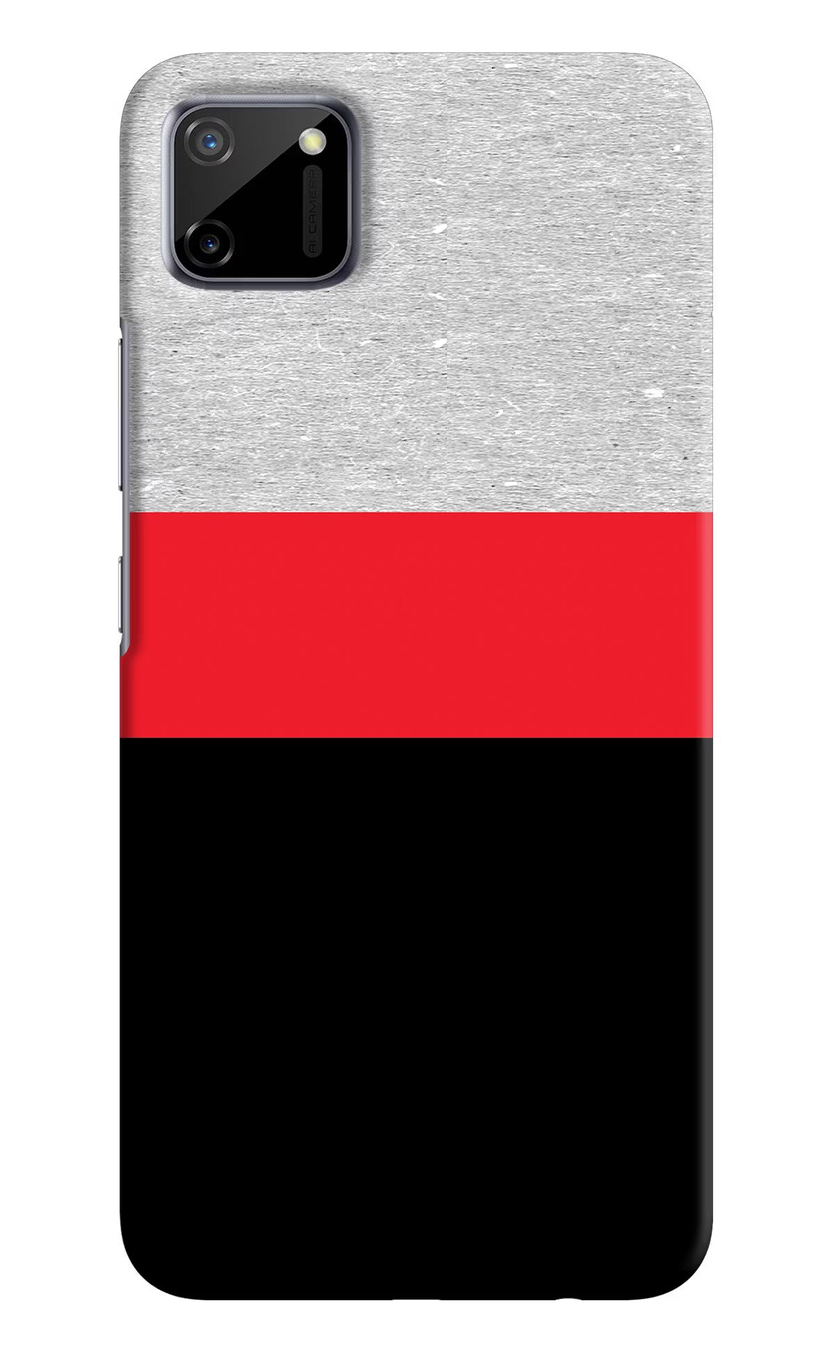 Tri Color Pattern Realme C11 2020 Hard Case Back Cover by Casekaro
