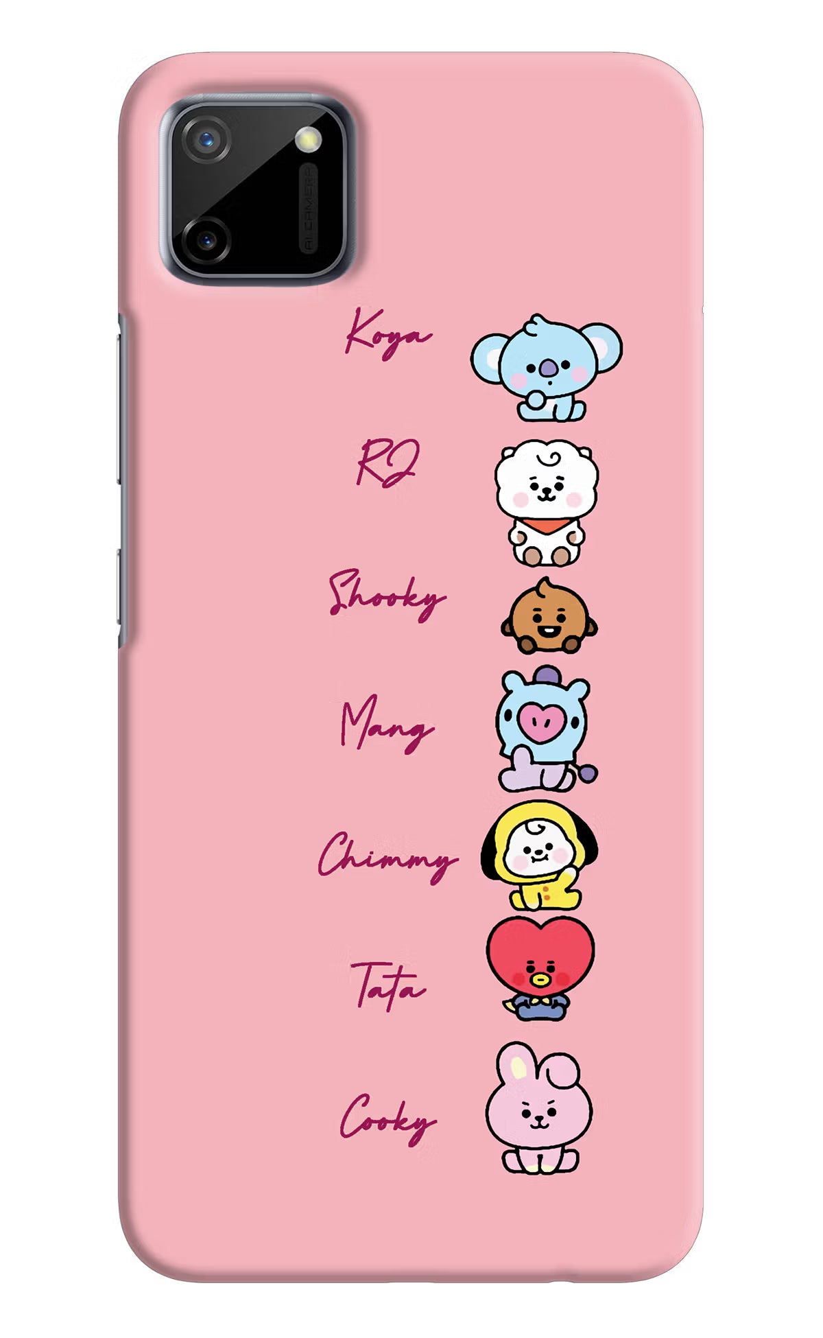 BTS names Realme C11 2020 Hard Case Back Cover by Casekaro