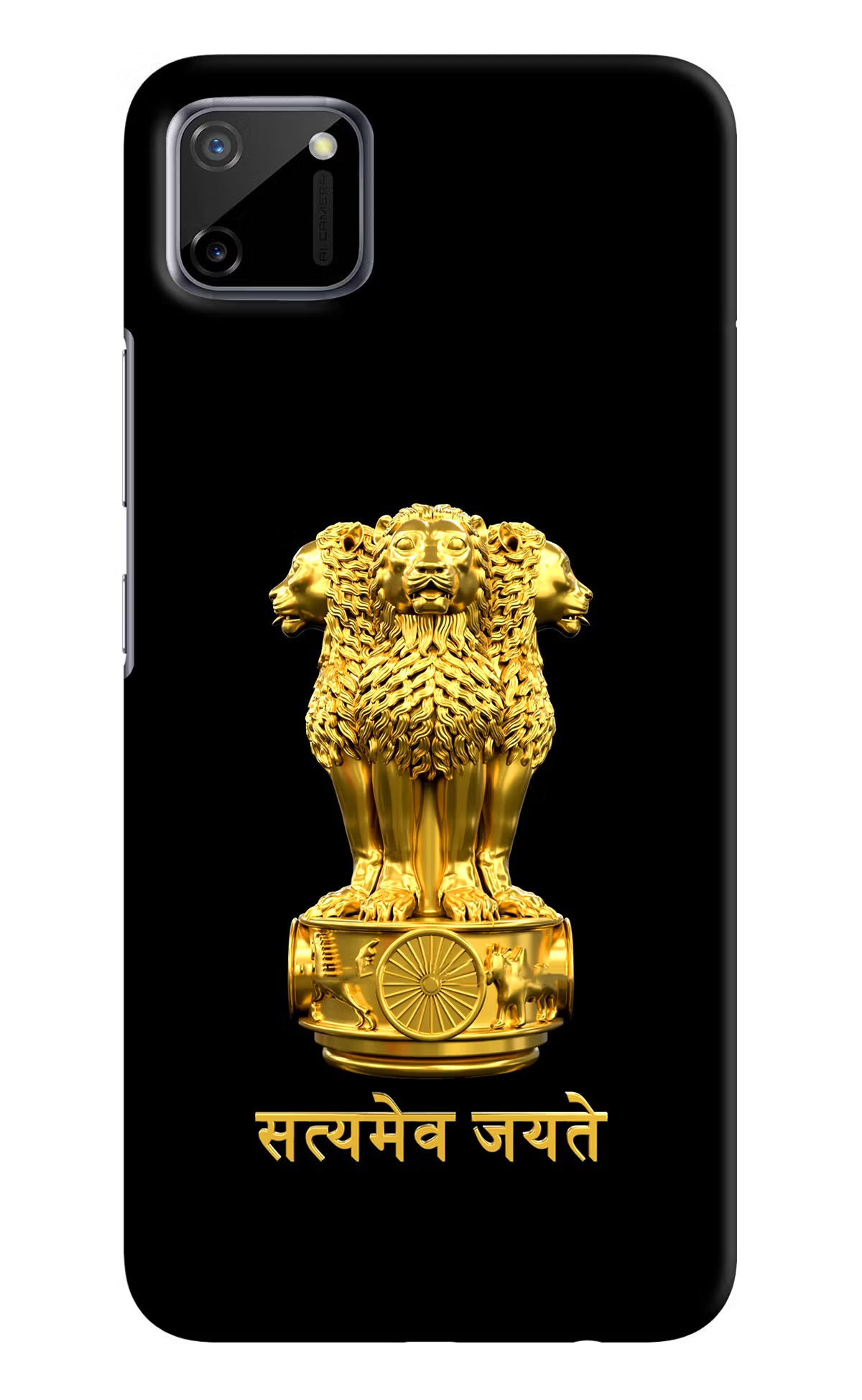 Satyamev Jayate Golden Realme C11 2020 Hard Case Back Cover by Casekaro