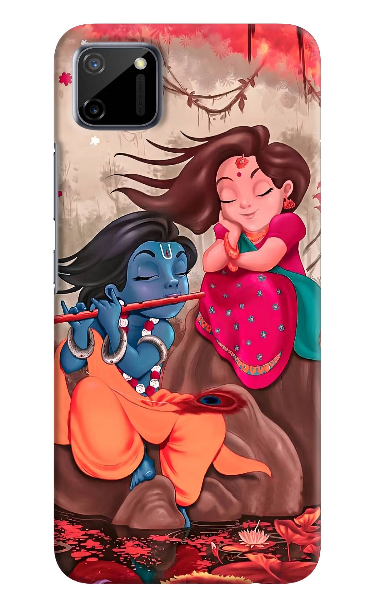 Radhe Krishna Realme C11 2020 Hard Case Back Cover by Casekaro