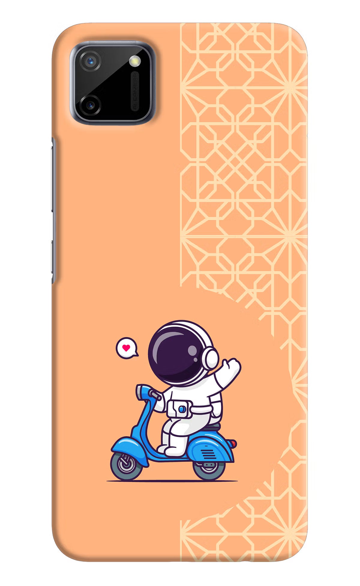 Cute Astronaut Riding Realme C11 2020 Hard Case Back Cover by Casekaro
