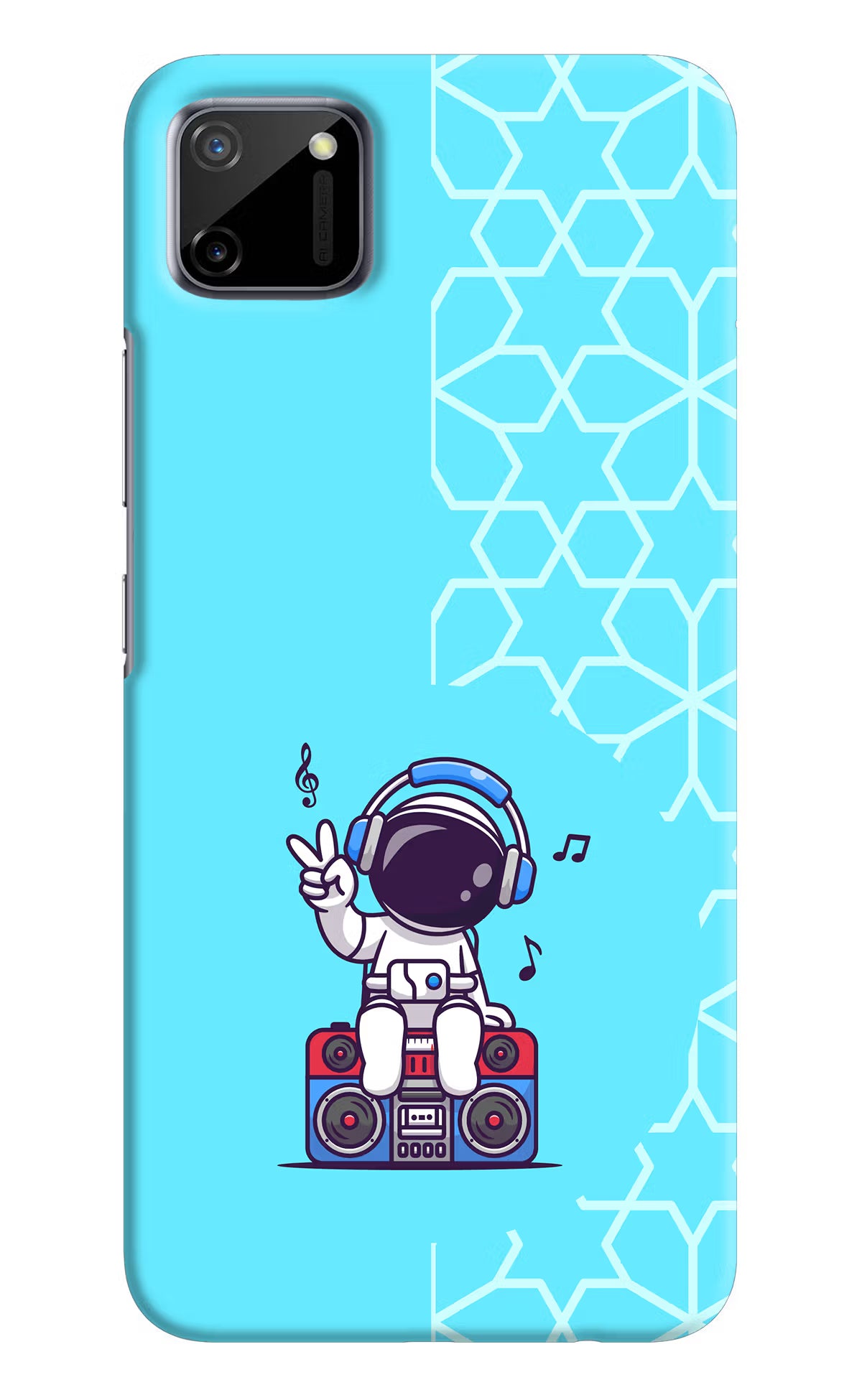 Cute Astronaut Chilling Realme C11 2020 Hard Case Back Cover by Casekaro